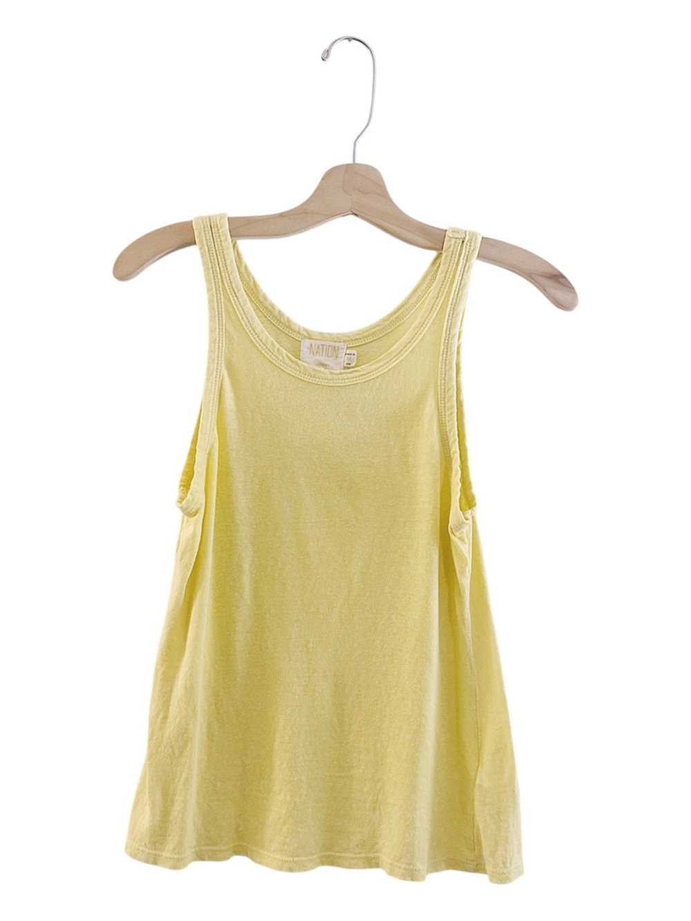 Nation LTD Cupro Yellow Tank Top Basic Sleeveless